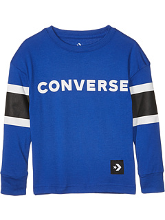 Футболка с футболкой с длинными рукавами и логотипом Wordmark (маленькие дети) Converse Kids