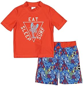 Skechers Boys Suit Set with Rashgaurd Swim Shirt SKECHERS