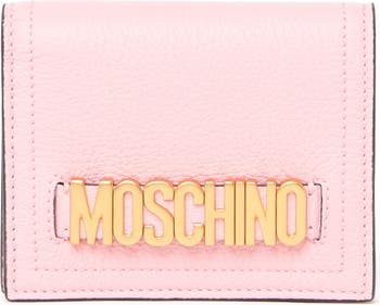 Двойной бумажник с металлическим логотипом Moschino