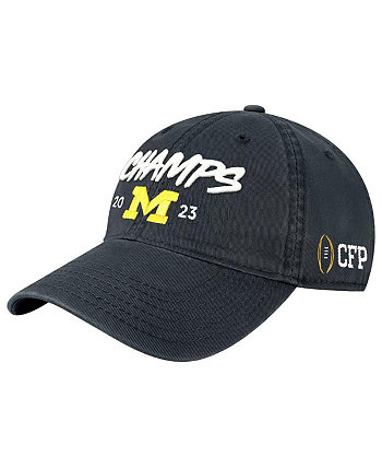 Men's Navy Michigan Wolverines College Football Playoff 2023 National Champions Twill EZA Adjustable Hat Legacy Athletic