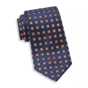 Аккуратный ромбовидный шелковый галстук Charvet