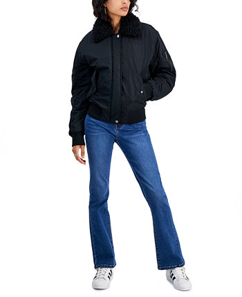 Модное пуховое пальто-бомбер с воротником на подкладке для юниоров Collection B