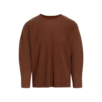 A Work Of Arc Heather Ribbed Sweater Homme Plissé Issey Miyake