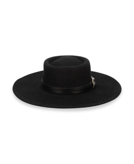 Украшенная шерстяная шляпа-канотье с тесьмой San Diego Hat Company