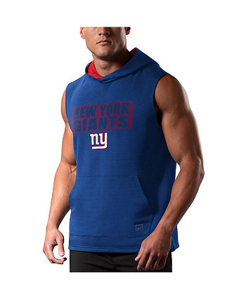 Мужской пуловер без рукавов с капюшоном Royal New York Giants Marathon MSX by Michael Strahan