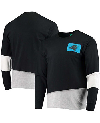 Мужская футболка с длинным рукавом Black Carolina Panthers Angle Refried Apparel