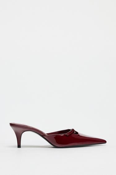 PATENT FINISH BUCKLED MULES Zara