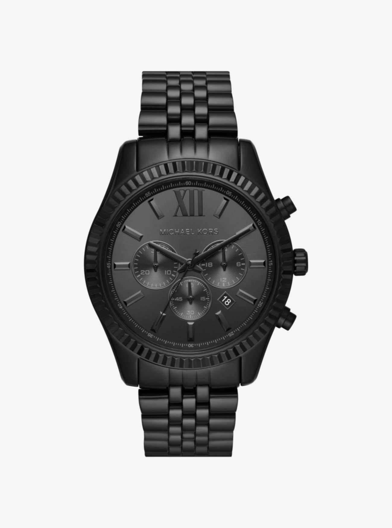 Большие черно-белые часы Lexington Michael Kors