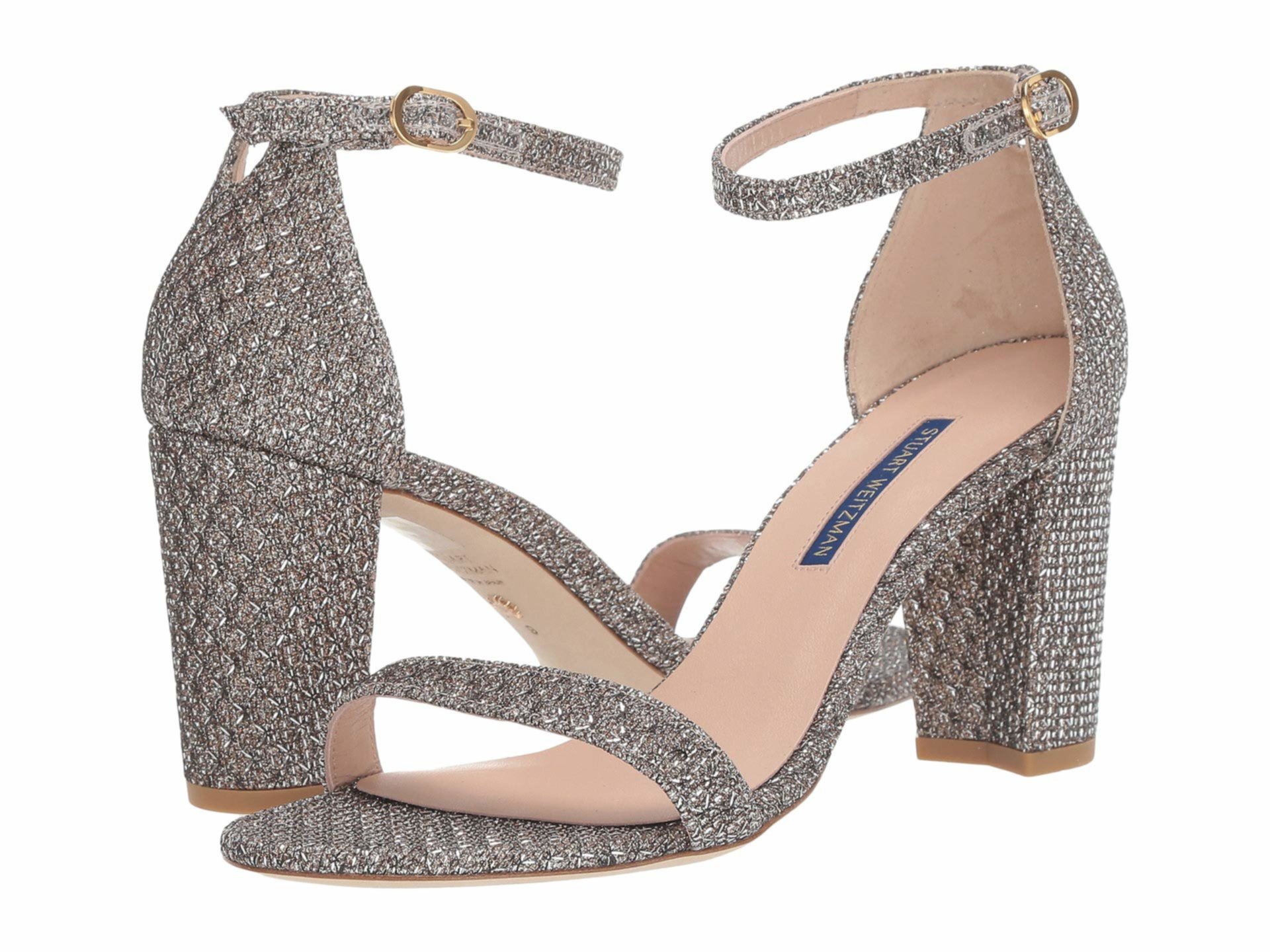 Удобные кожаные босоножки Nearlynude на щиколотке с закрытым каблуком от Stuart Weitzman Stuart Weitzman