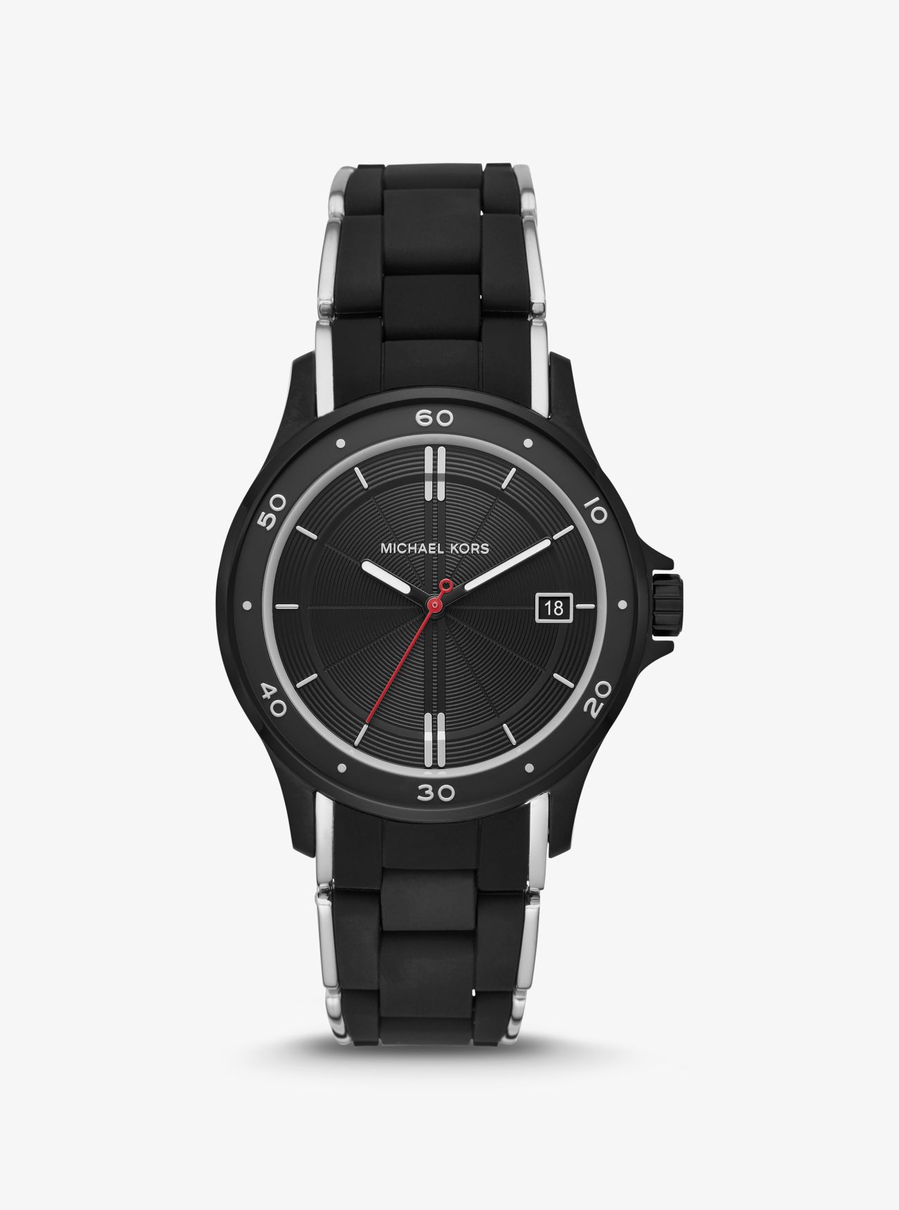Черные и силиконовые часы Reid Michael Kors