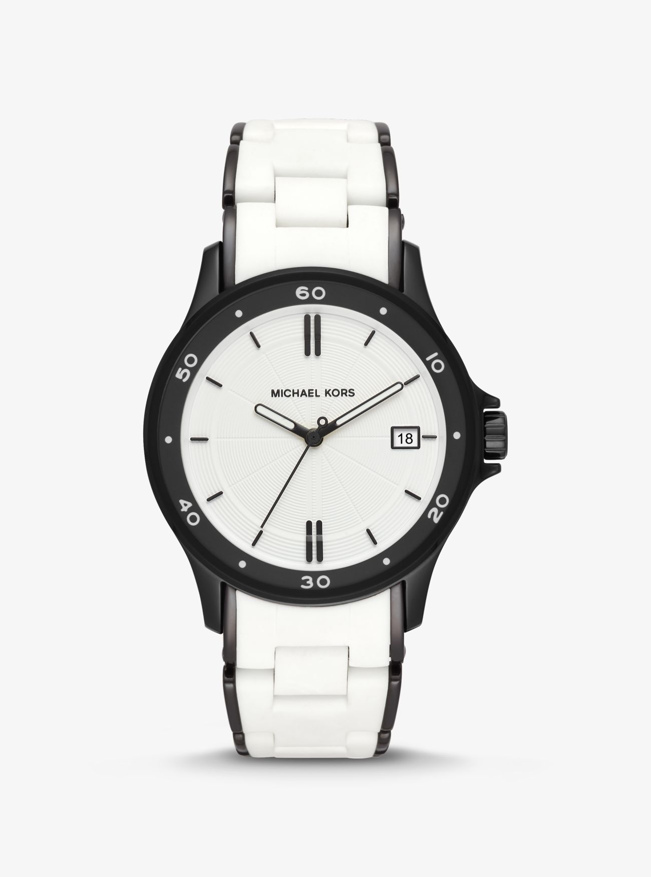 Черные и силиконовые часы Reid Michael Kors