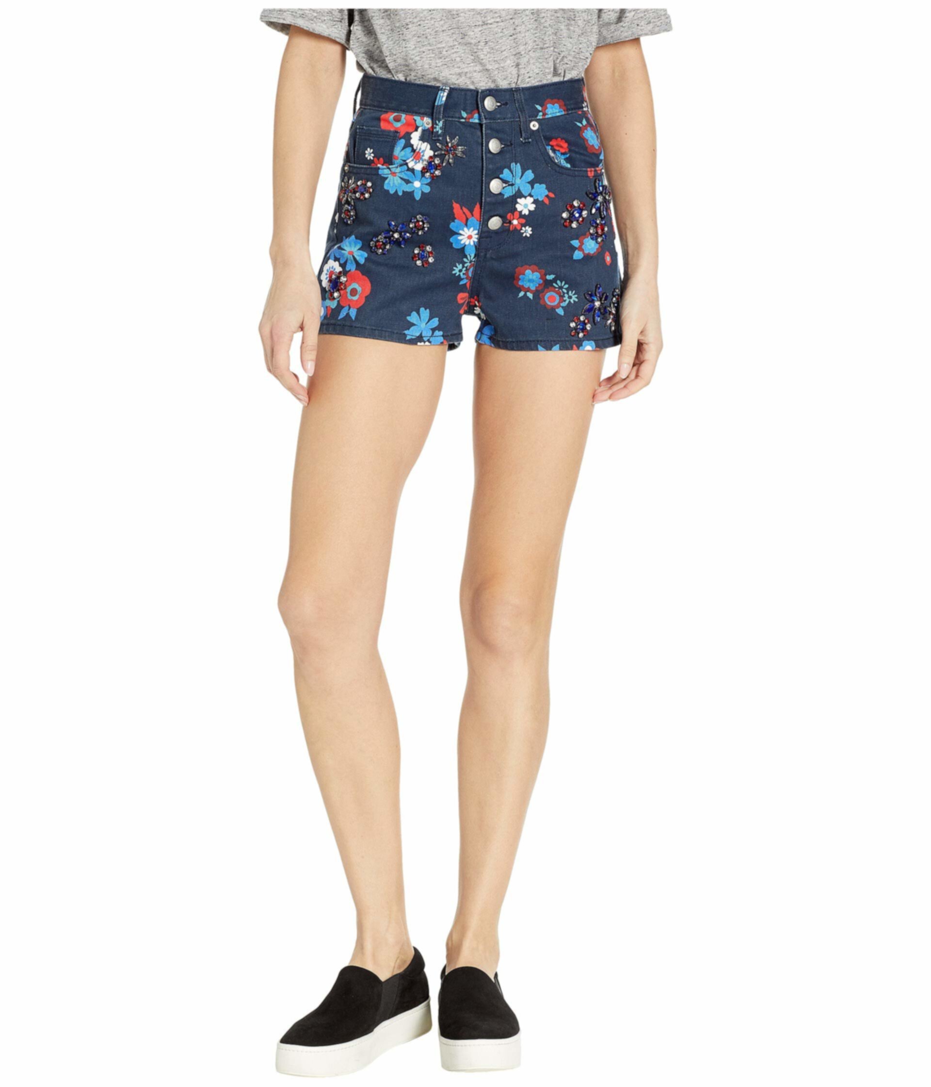 Hayworth Джинсовые шорты с цветочным принтом Juicy Couture