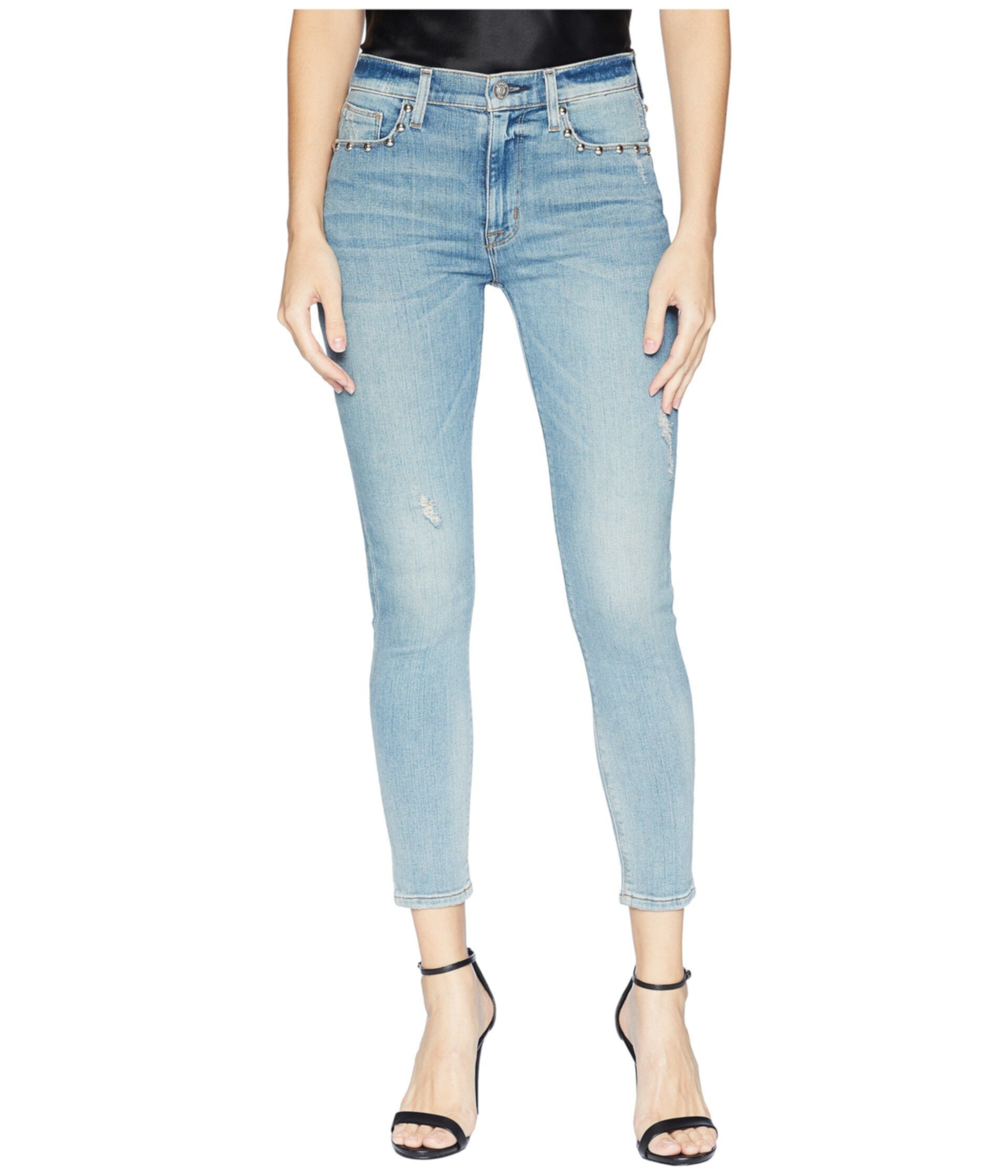 Укороченные джинсы-скинни Barbara с высокой талией в опасном диком цвете Nothing Hudson Jeans