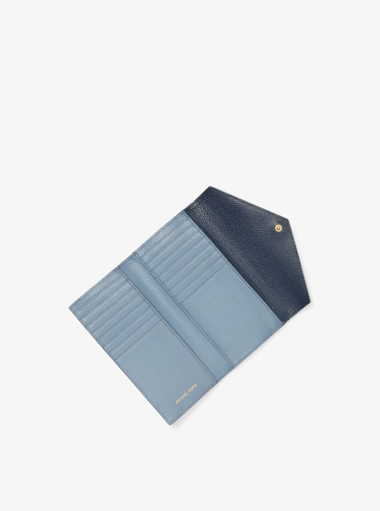 Большой двухцветный кошелек-конверт из гальки Michael Kors