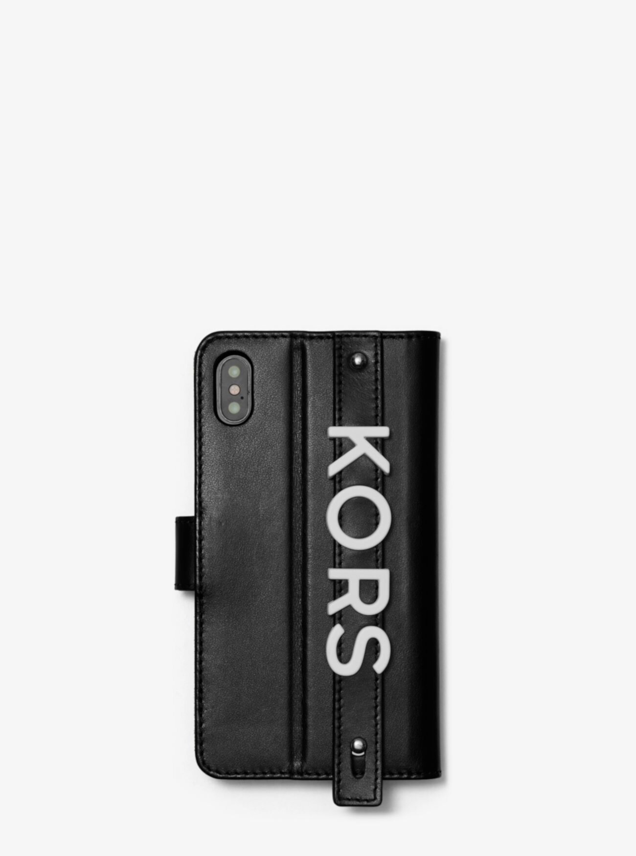 Украшенный кожаный чехол-фолио для iPhone X Plus Michael Kors