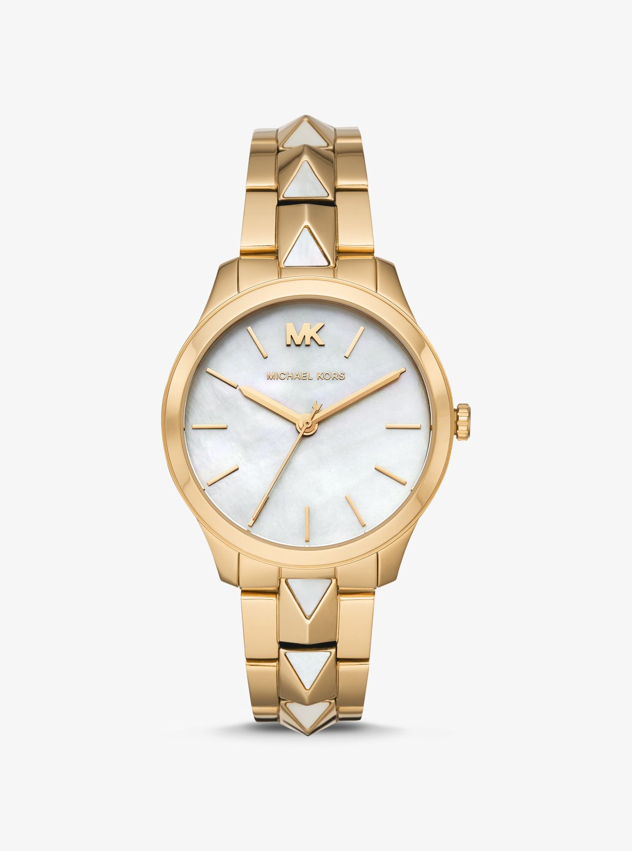 Взлетно-посадочная полоса Mercer золотые и жемчужные часы Michael Kors