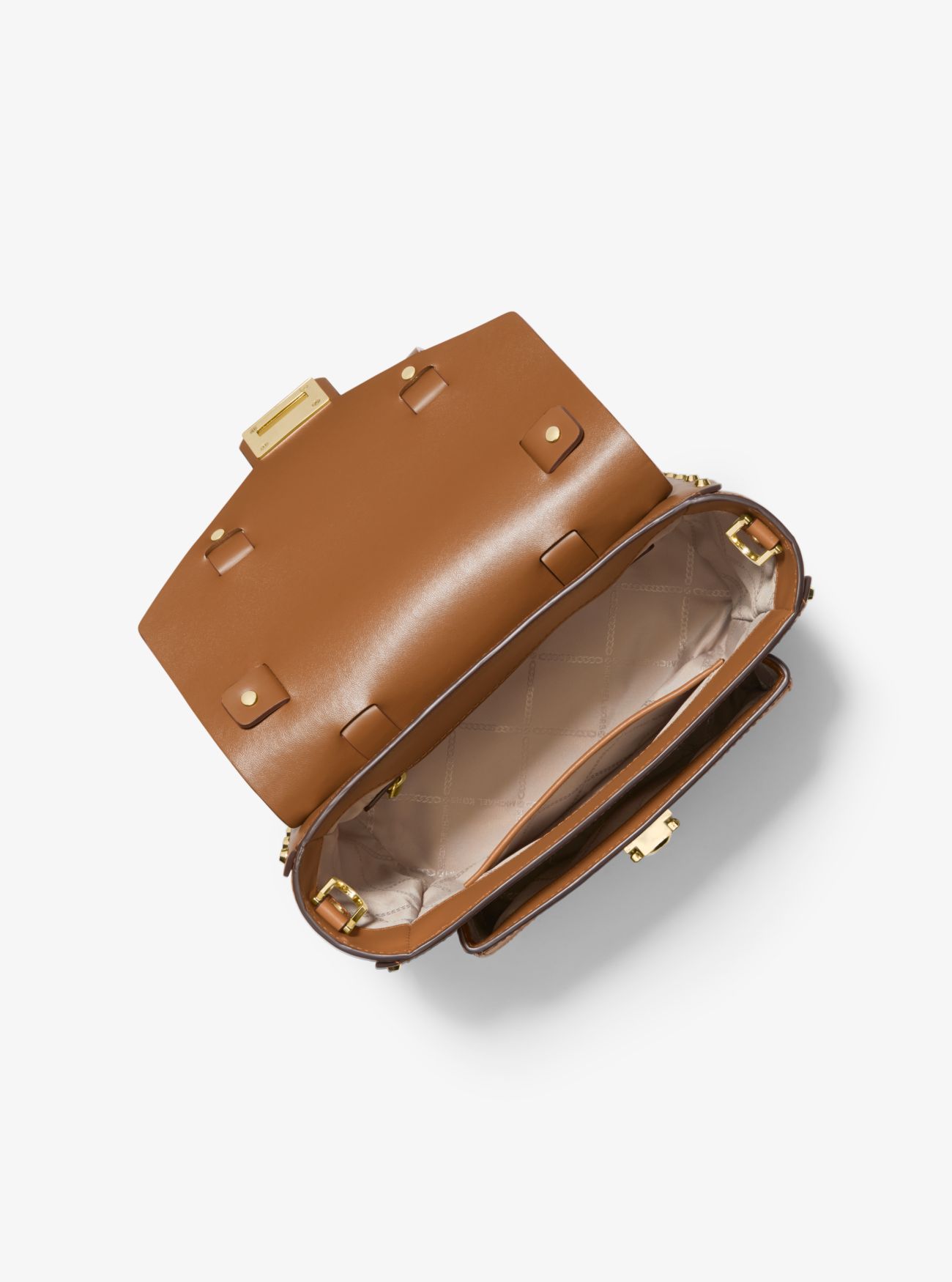 Manhattan Средняя сумка из кожи и логотипа Michael Kors
