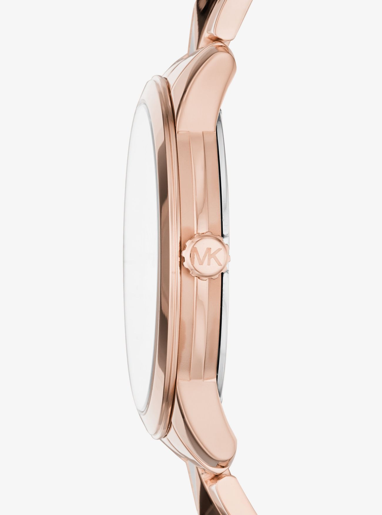 Взлетно-посадочная полоса Mercer из розового золота и жемчужные часы Michael Kors