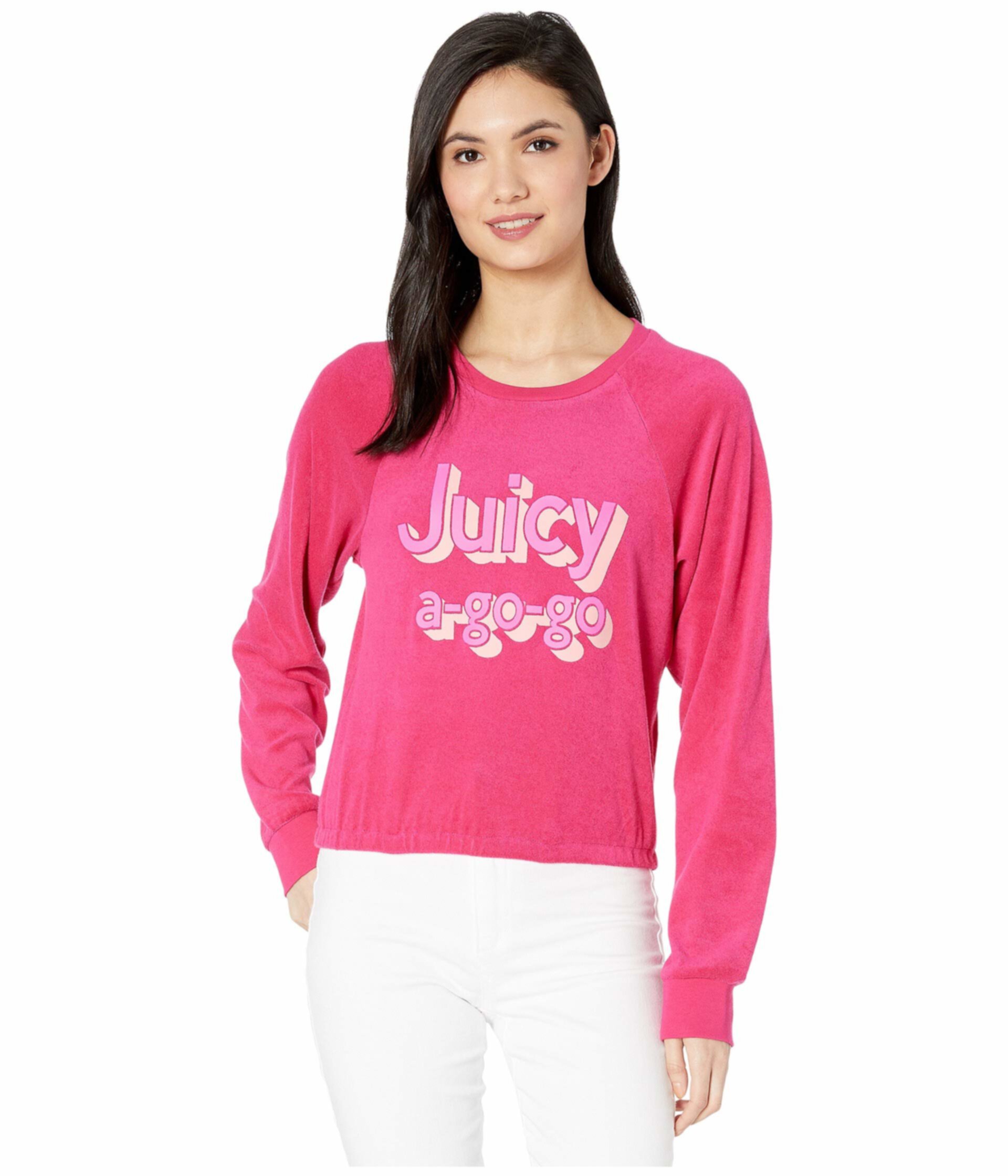 Пуловер с логотипом Juicy A Gogo Microterry Juicy Couture