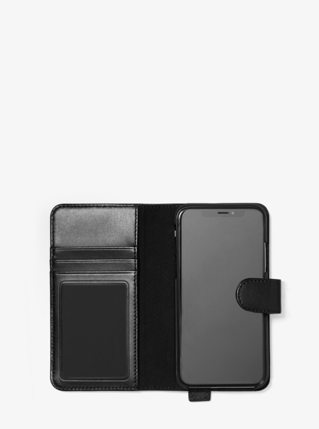 Фолио кожаный чехол для iPhone X / XS с ремешком Michael Kors