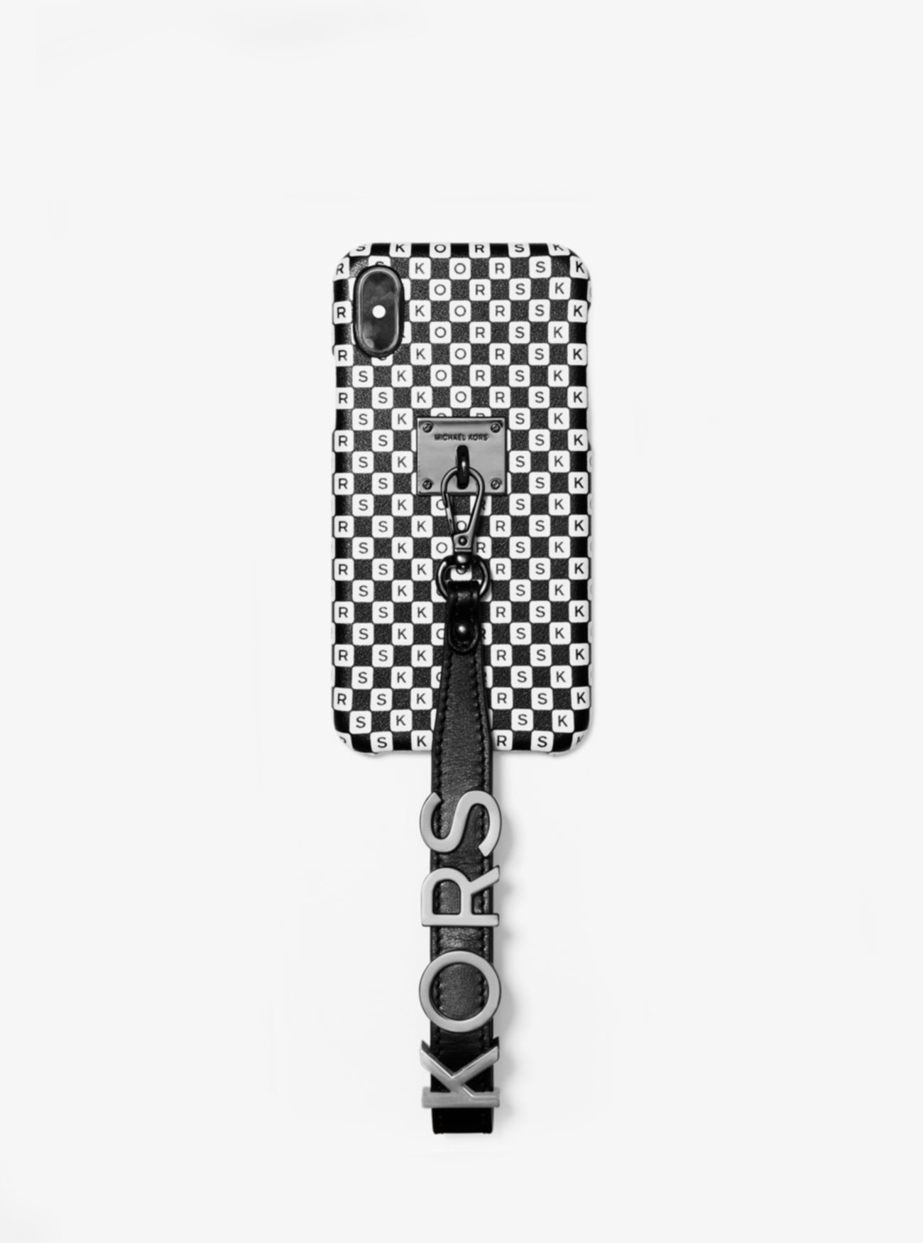 Кожаный чехол для браслета с логотипом в клетку для iPhone X / XS Michael Kors