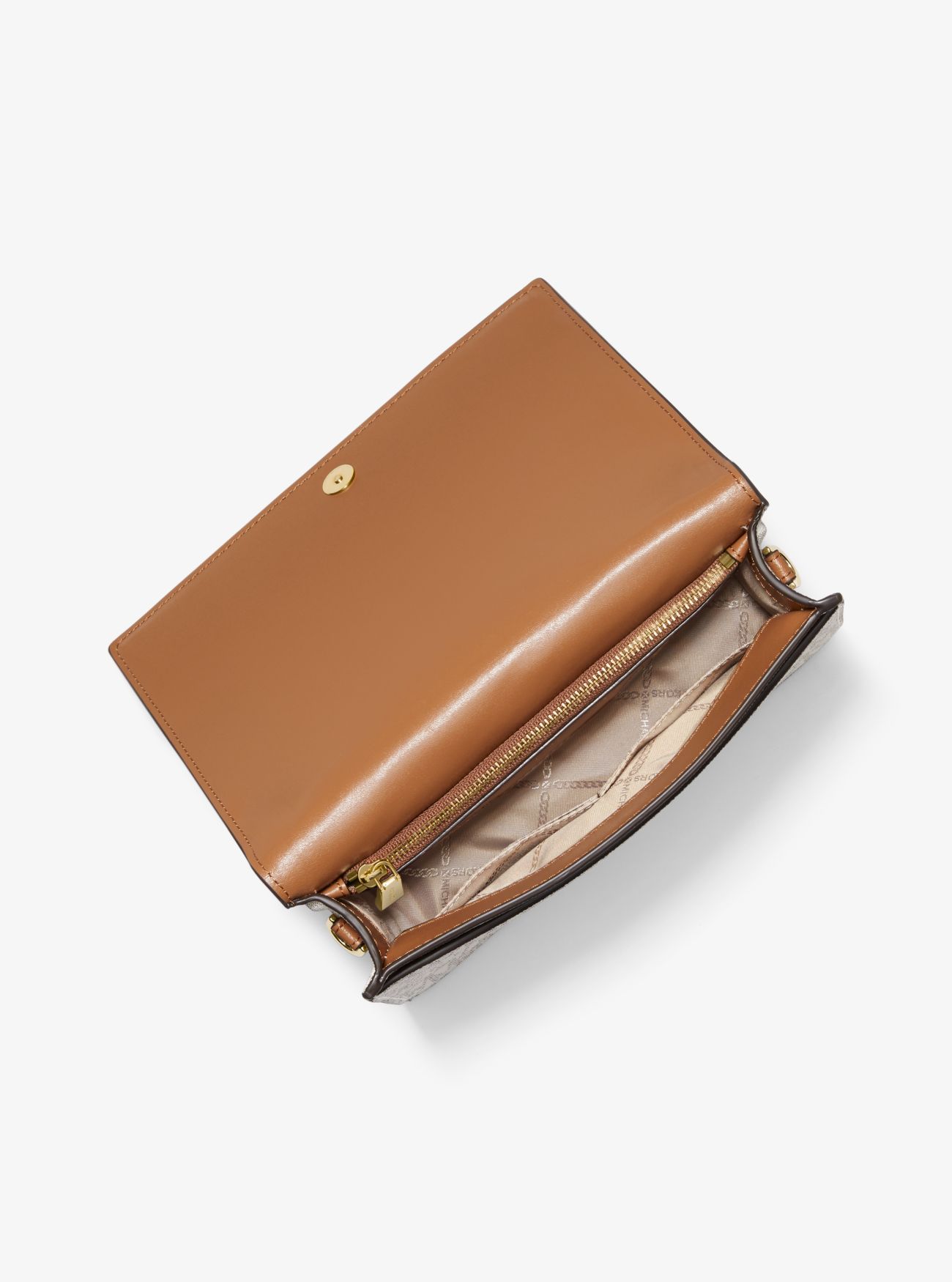 Jet Set Большой логотип и кожаная сумка через плечо Michael Kors