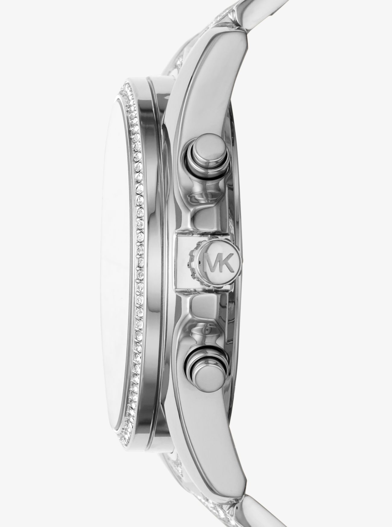 Крупногабаритные часы Whitney Pavé серебристого цвета Michael Kors