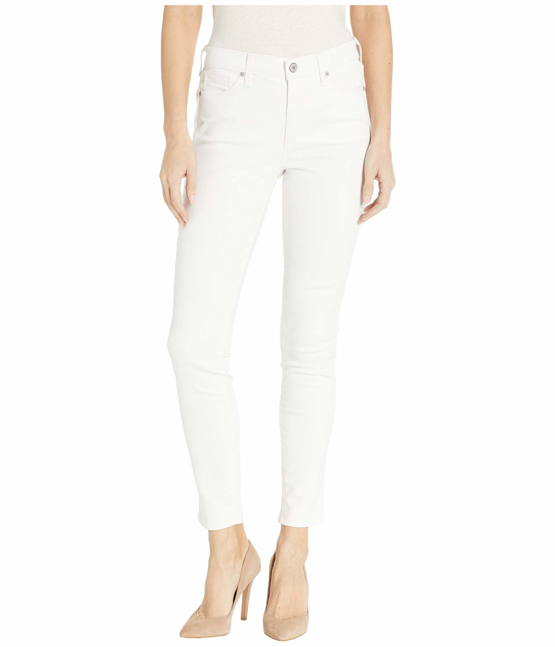 High-Rise Skinny Jeans in White Vintage America