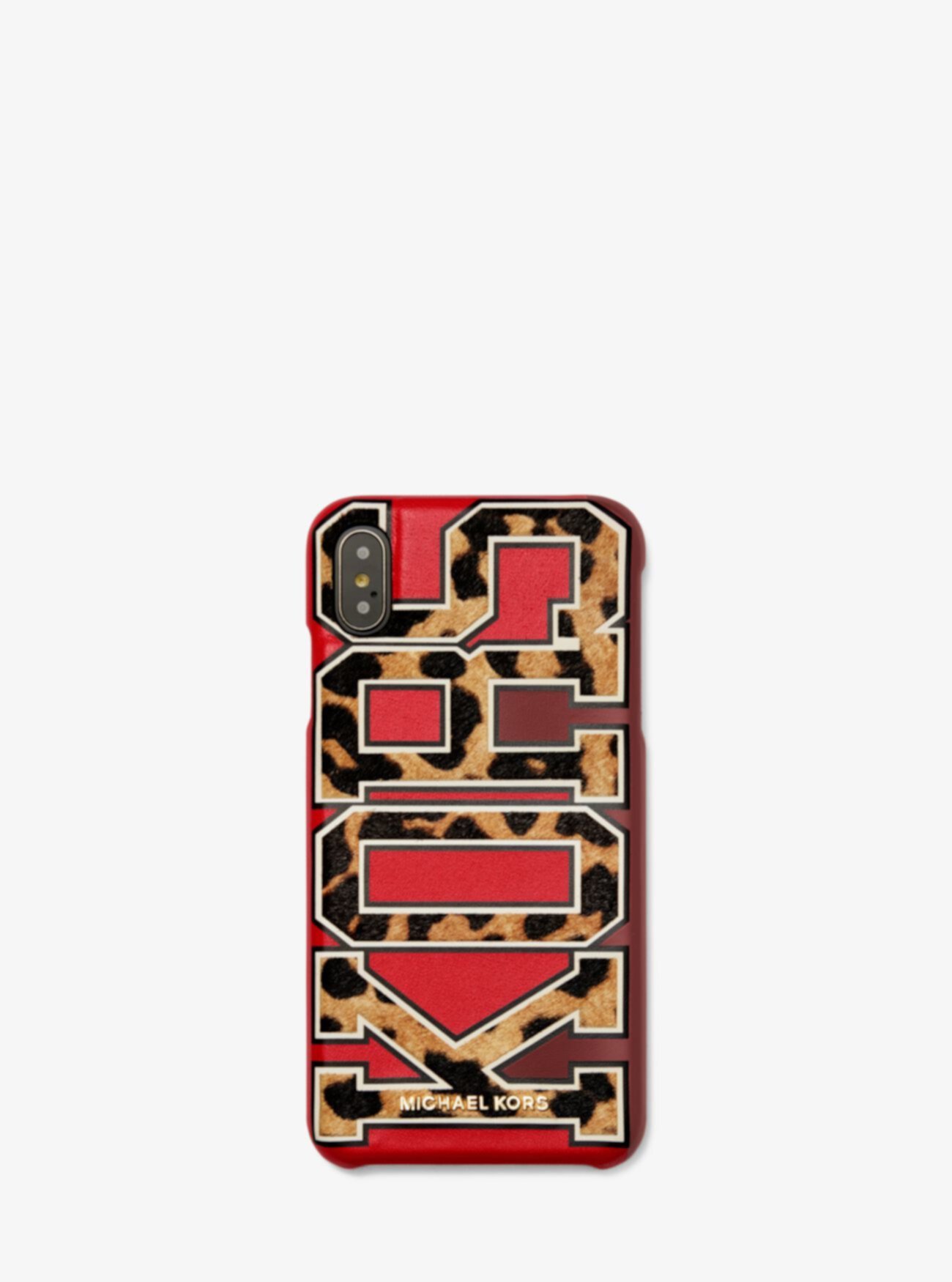 Кожаный чехол для телефона с логотипом Leopard для iPhone XS Max Michael Kors