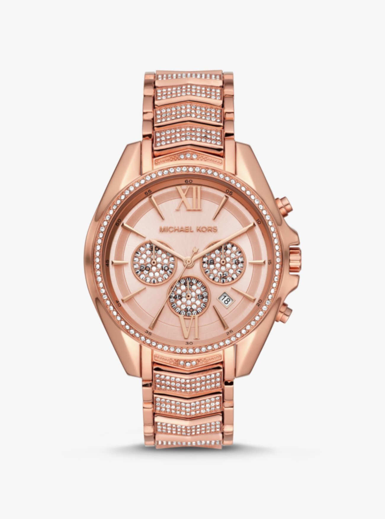 Крупногабаритные часы Whitney Pavé цвета розового золота Michael Kors