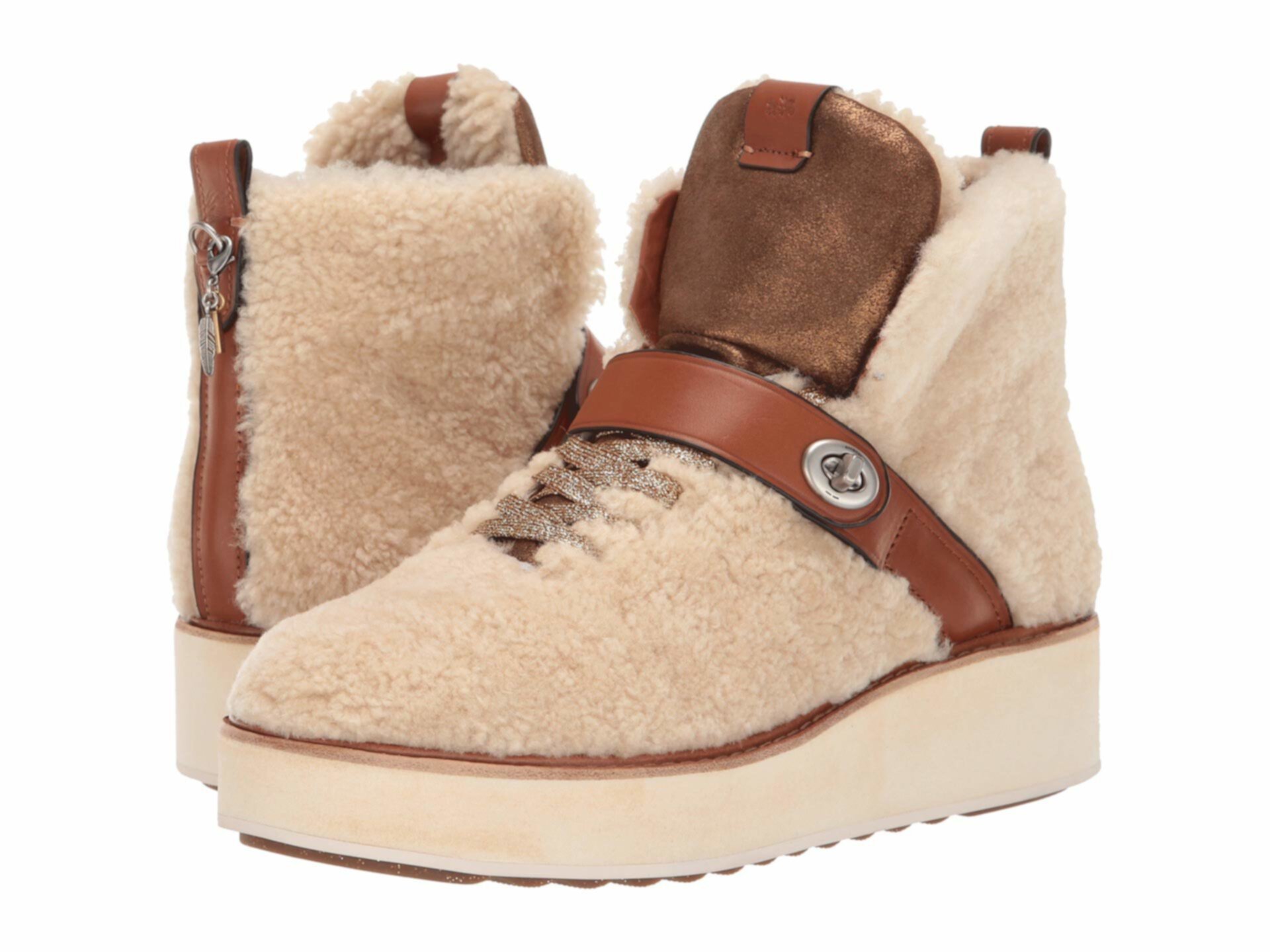 coach shearling sneakers