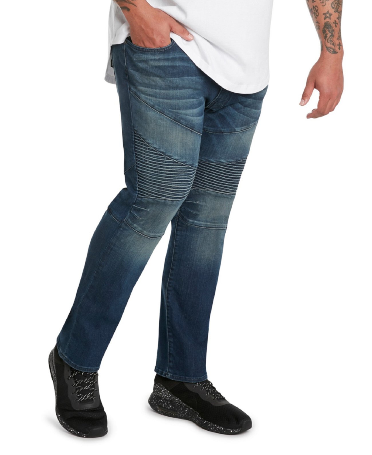 Джинсовые байкерские джинсы для больших и высоких мужчин MVP Collections Mvp Collections By Mo Vaughn Productions