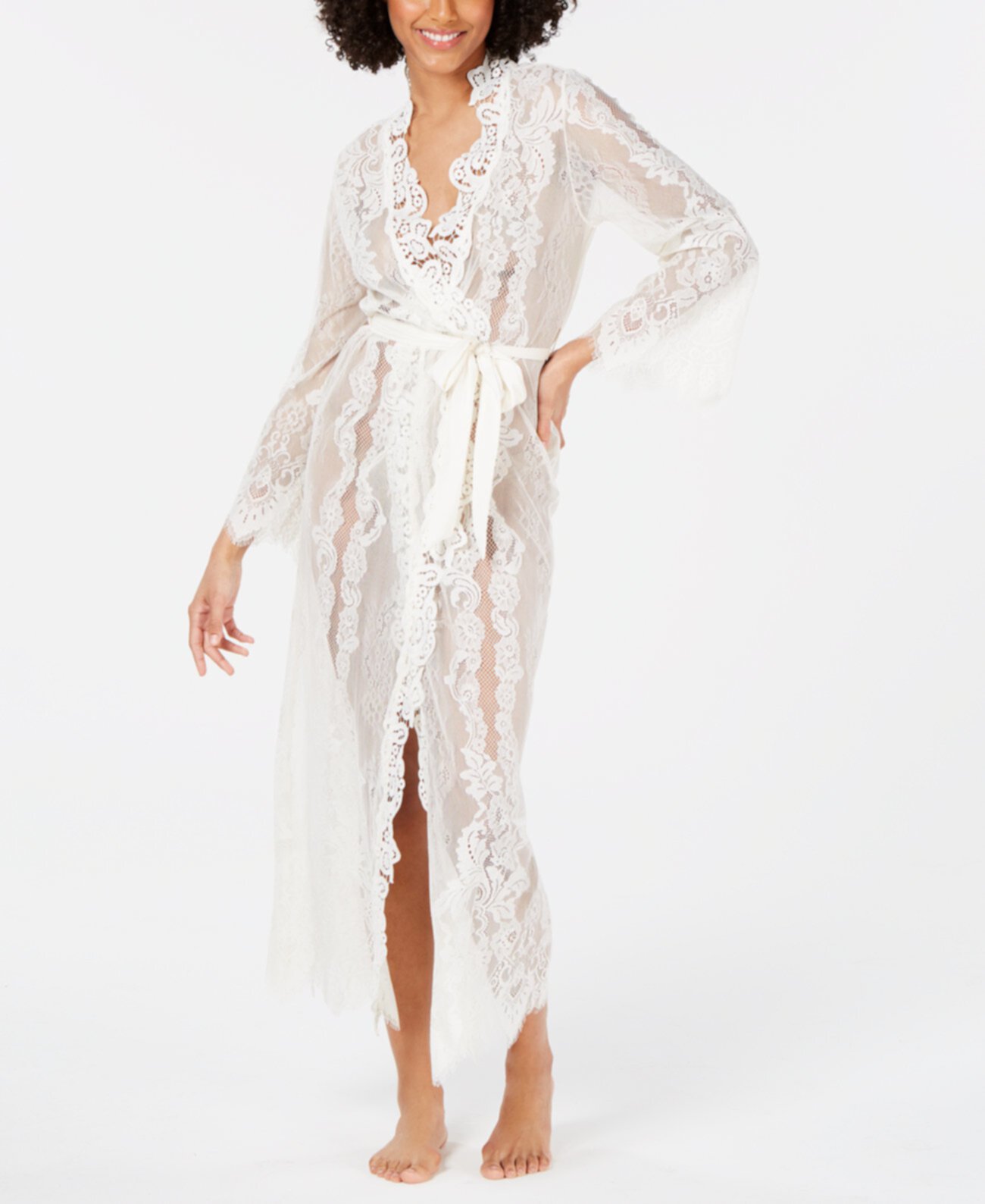 INC Ivory Lace Wrap Robe, созданная для Macy's INC International Concepts