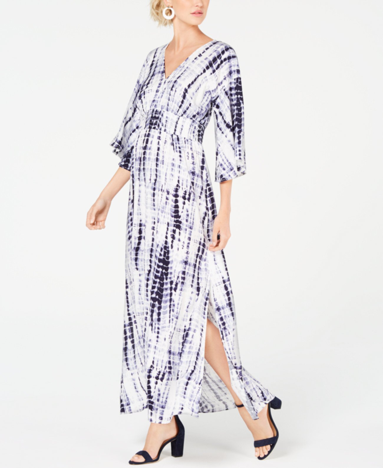 Макси-платье с рукавами-кимоно с принтом тай-дай INC, созданное для Macy's INC International Concepts
