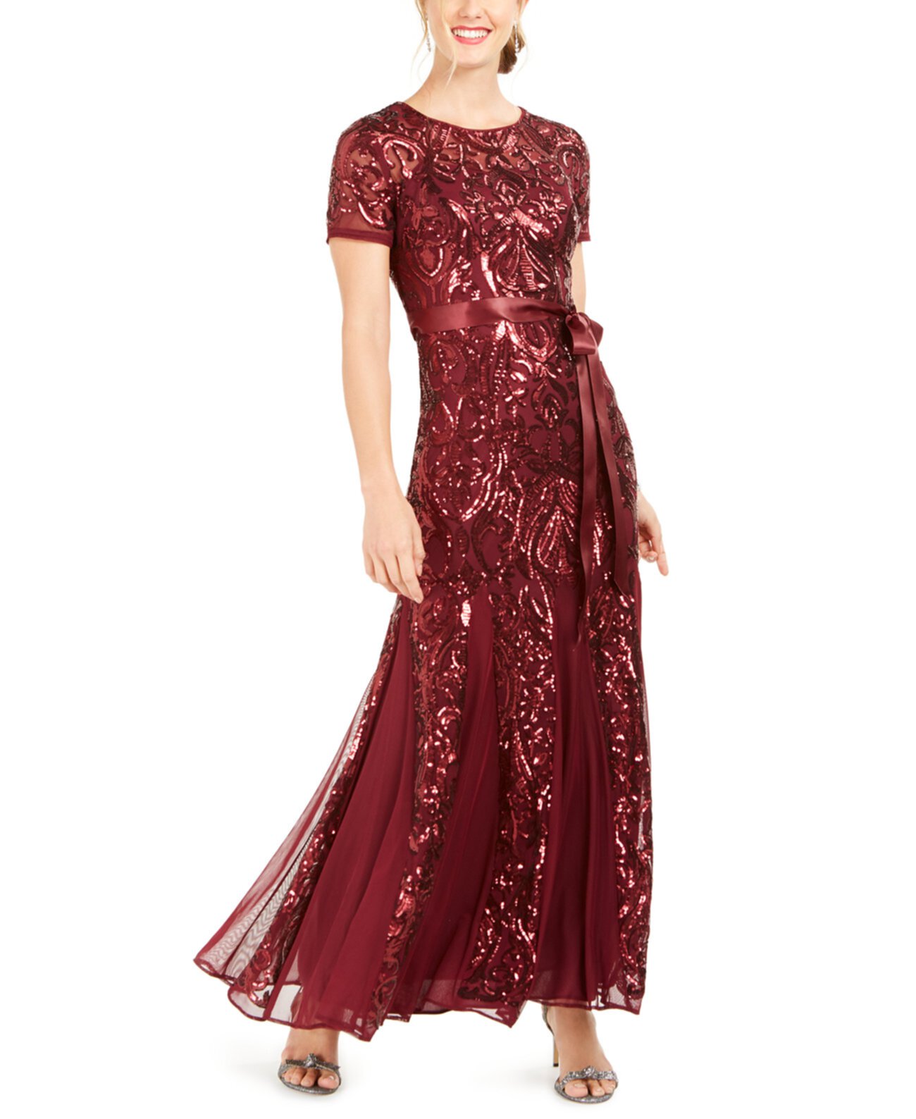 Petite Embellished Illusion Gown R & M Richards