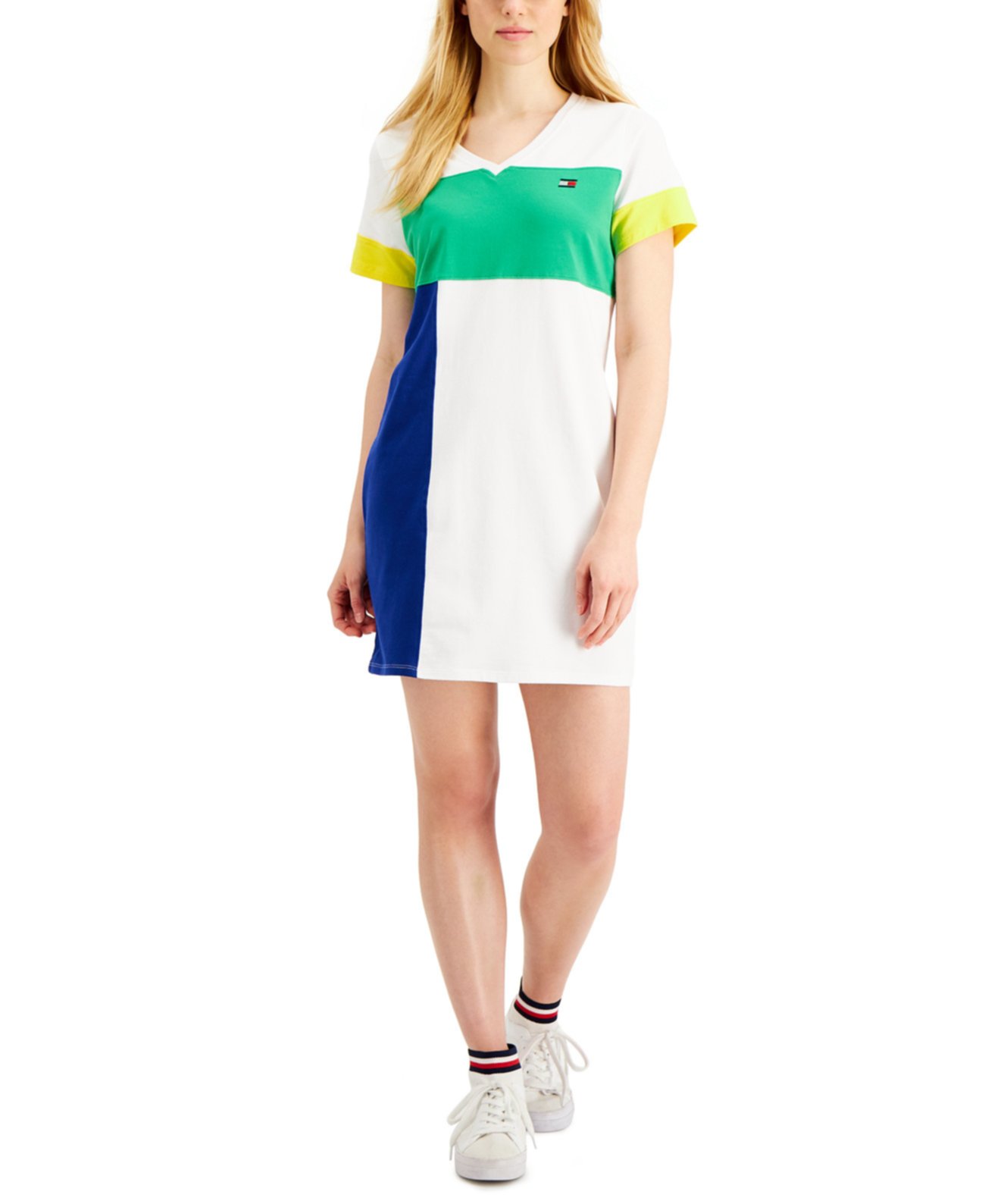 Платье-футболка с цветными блоками Tommy Hilfiger