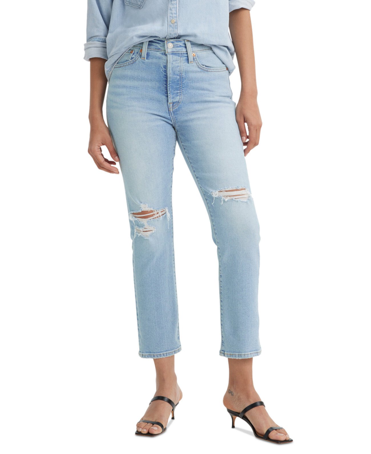 Women's Wedgie Straight-Leg High Rise Cropped Jeans Levi's®