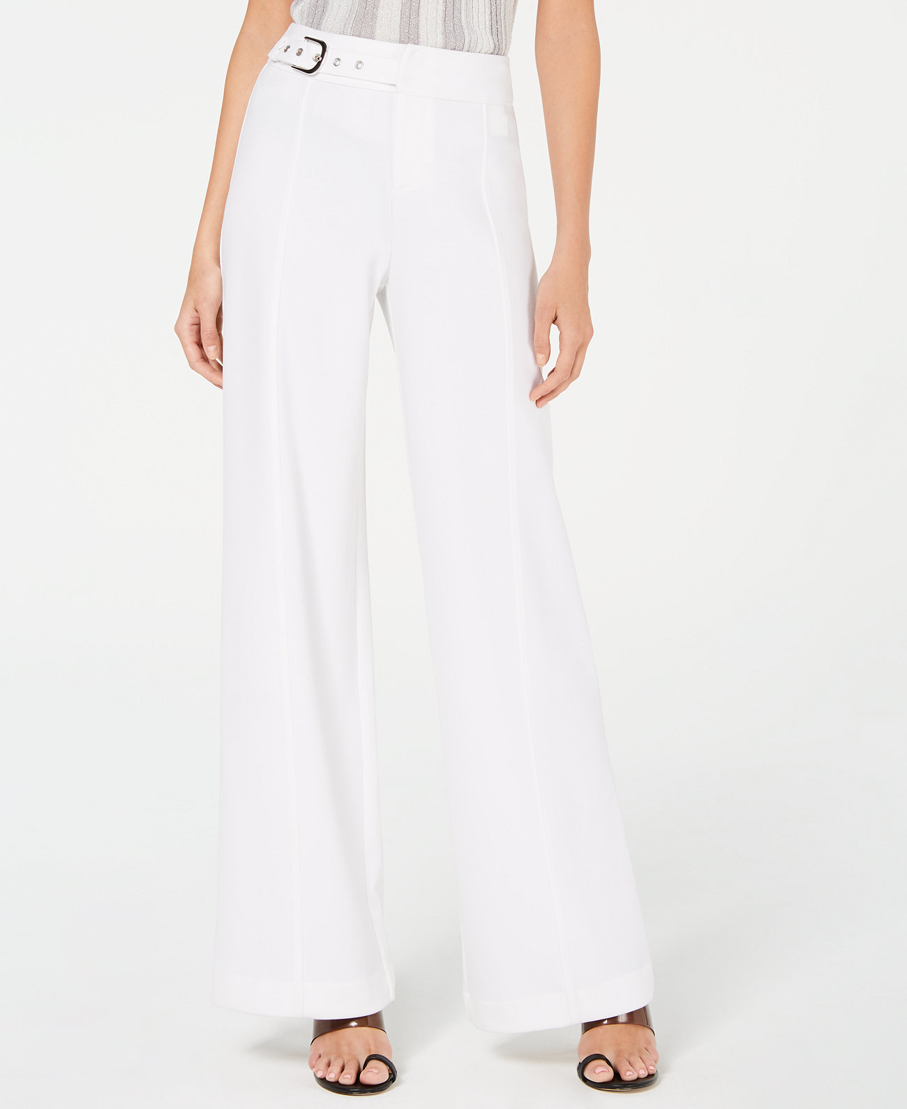 Штаны с широкими штанинами с боковым ремнем, созданные для Macy's INC International Concepts