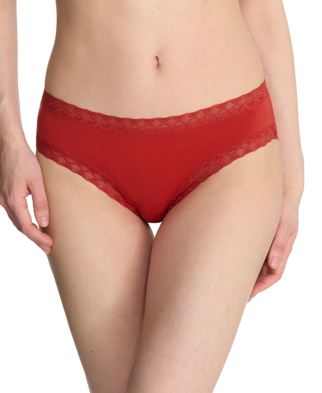 Bliss Lace-Trim Cotton Brief Underwear 156058 Natori