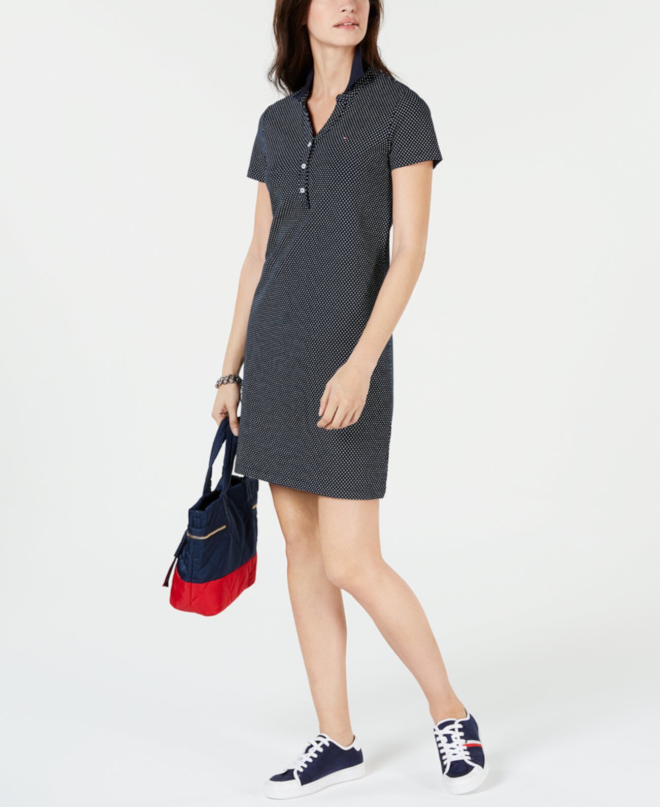 Платье-рубашка поло Pin-Dot, созданное для Macy's Tommy Hilfiger