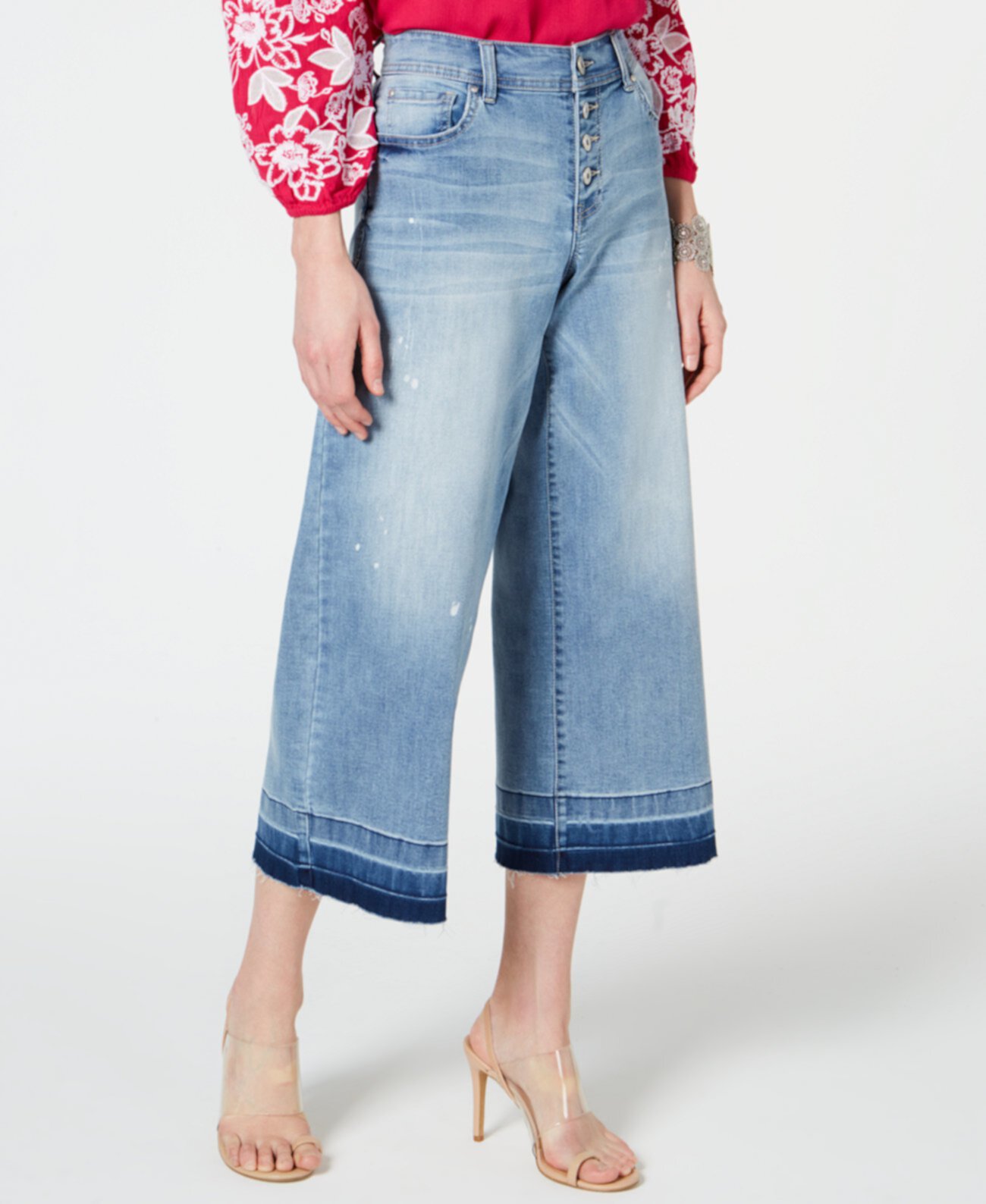 Укороченные джинсы с широкими штанинами INC, созданные для Macy's INC International Concepts
