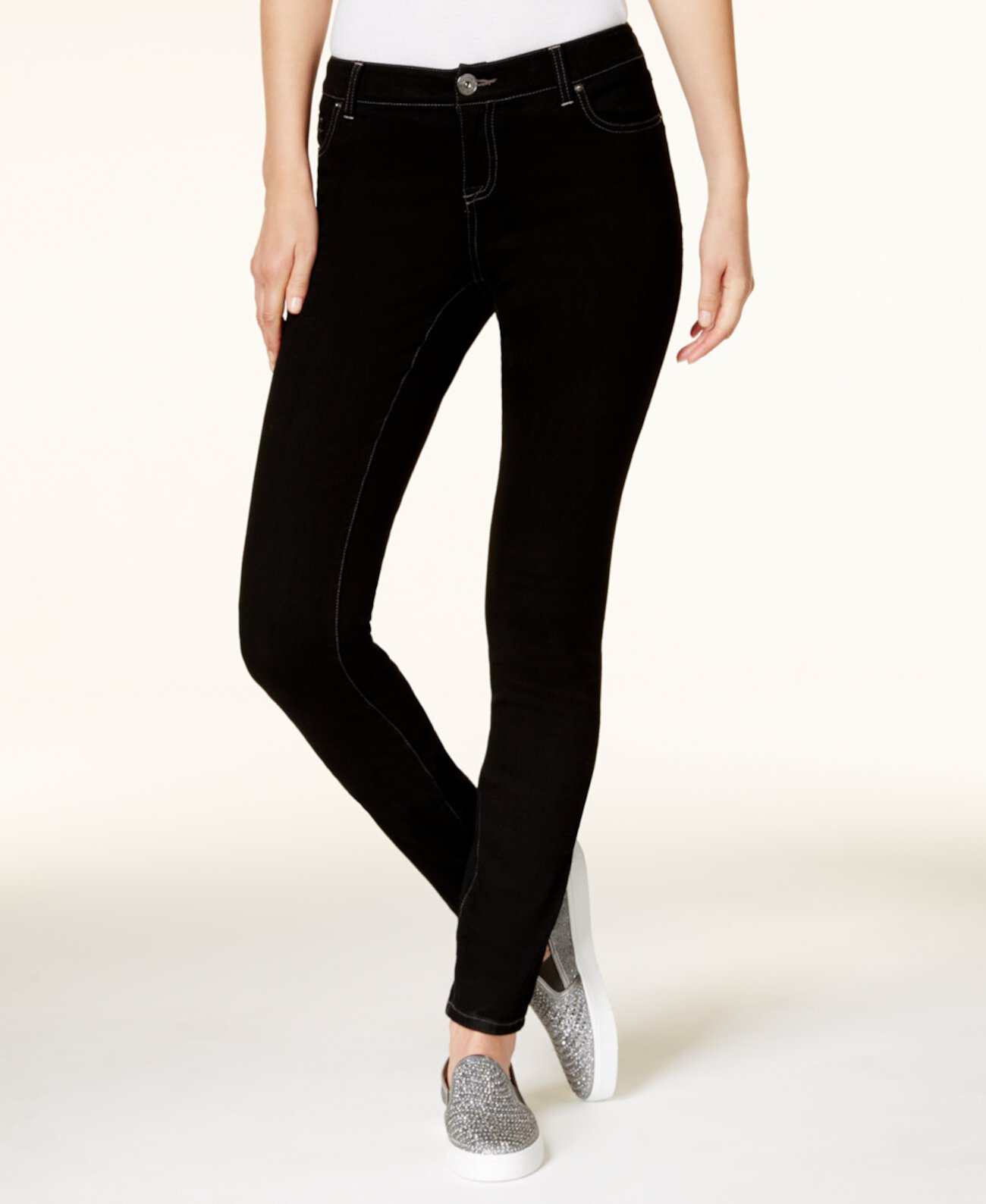 Узкие джинсы скинни с миниатюрным контрастом INC INC, созданные для Macy's INC International Concepts