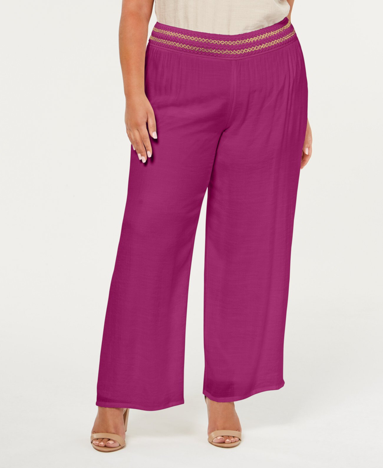 Марлевые брюки большого размера без застежки на подкладке, созданные для Macy's J&M Collection