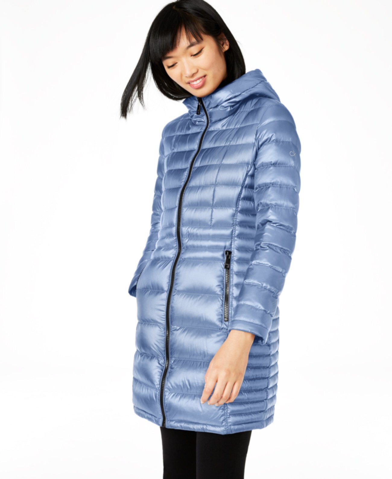 Пуховое пальто с капюшоном, созданное для Macy's Calvin Klein