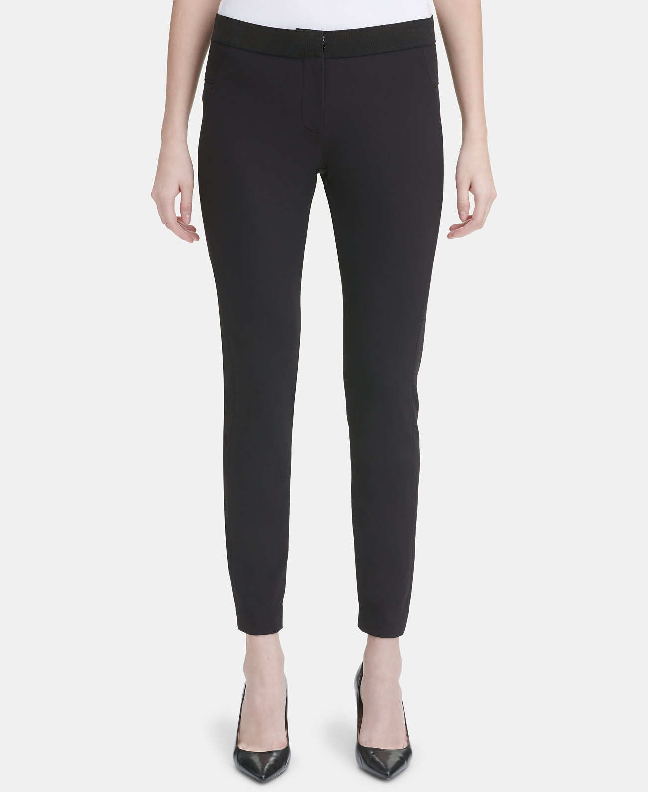 Узкие брюки с контрастной талией Calvin Klein