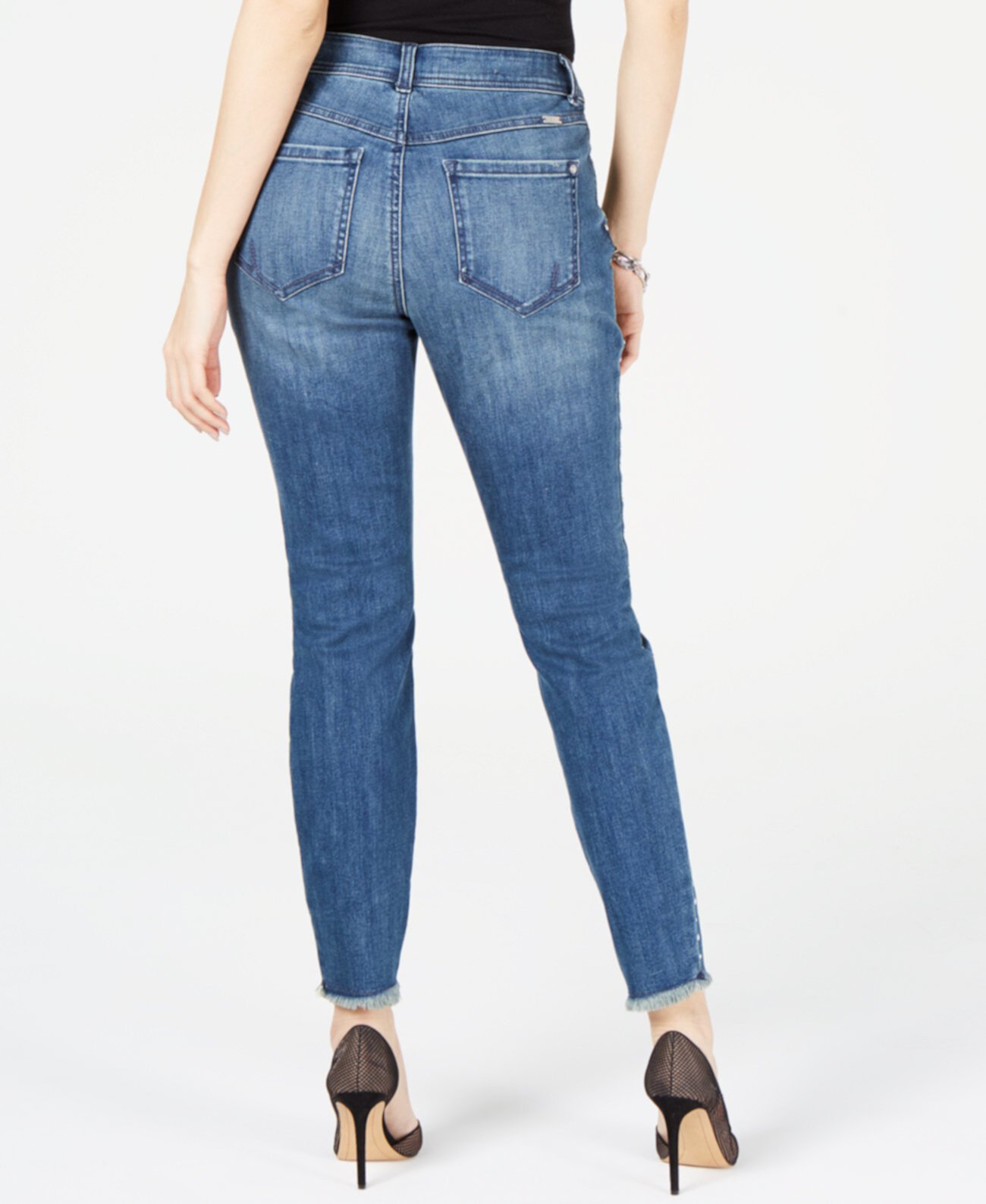 Узкие джинсы скинни с потертостями и потертыми подкладками, созданные для Macy's INC International Concepts