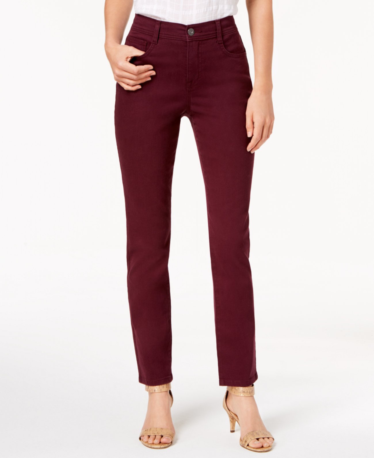 Узкие джинсы Petite Tummy-Control, созданные для Macy's Style & Co