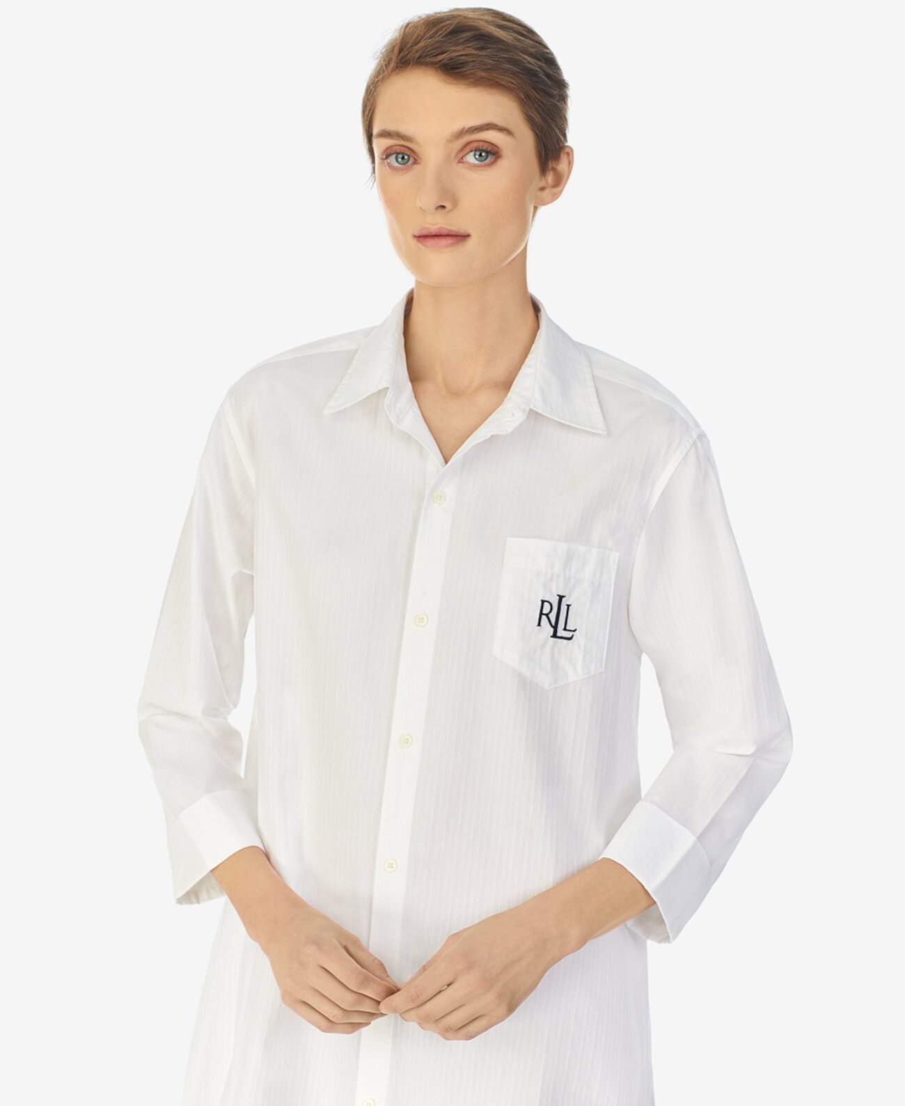 Ночная рубашка с рулонными манжетами LAUREN Ralph Lauren