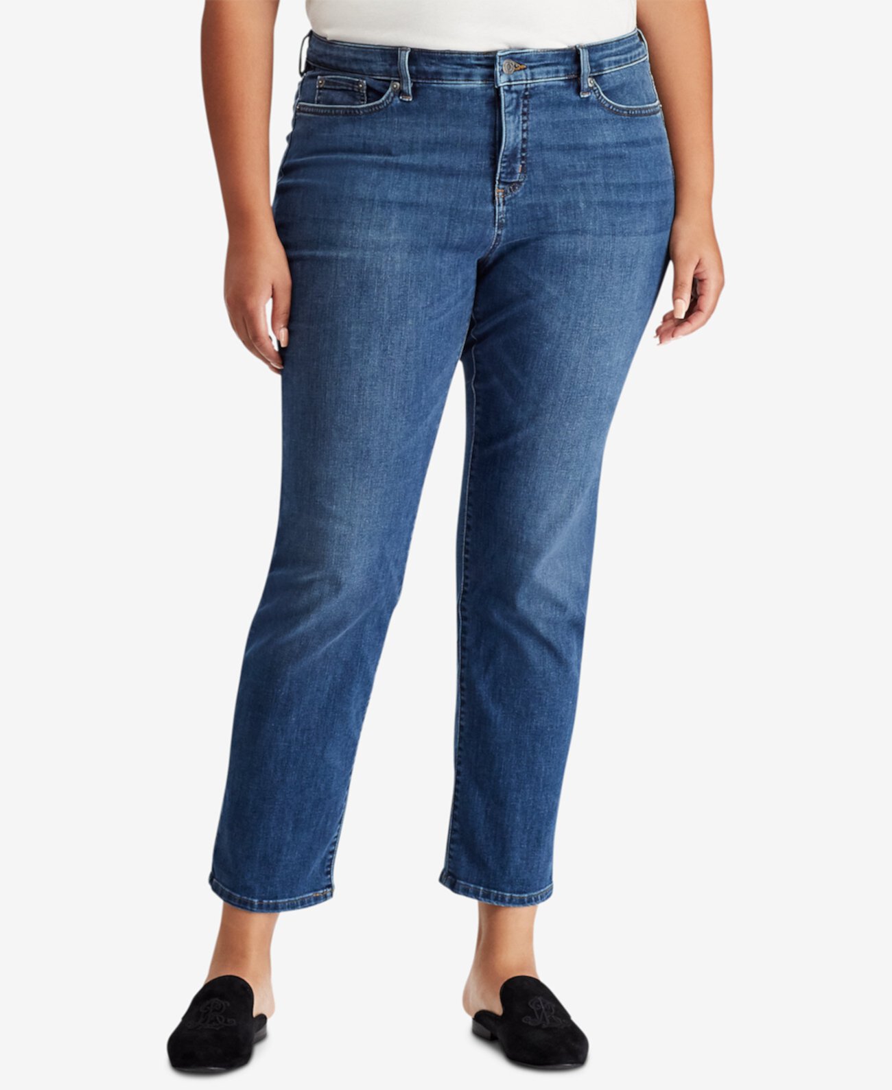 Прямые пышные джинсы Premier больших размеров Ralph Lauren