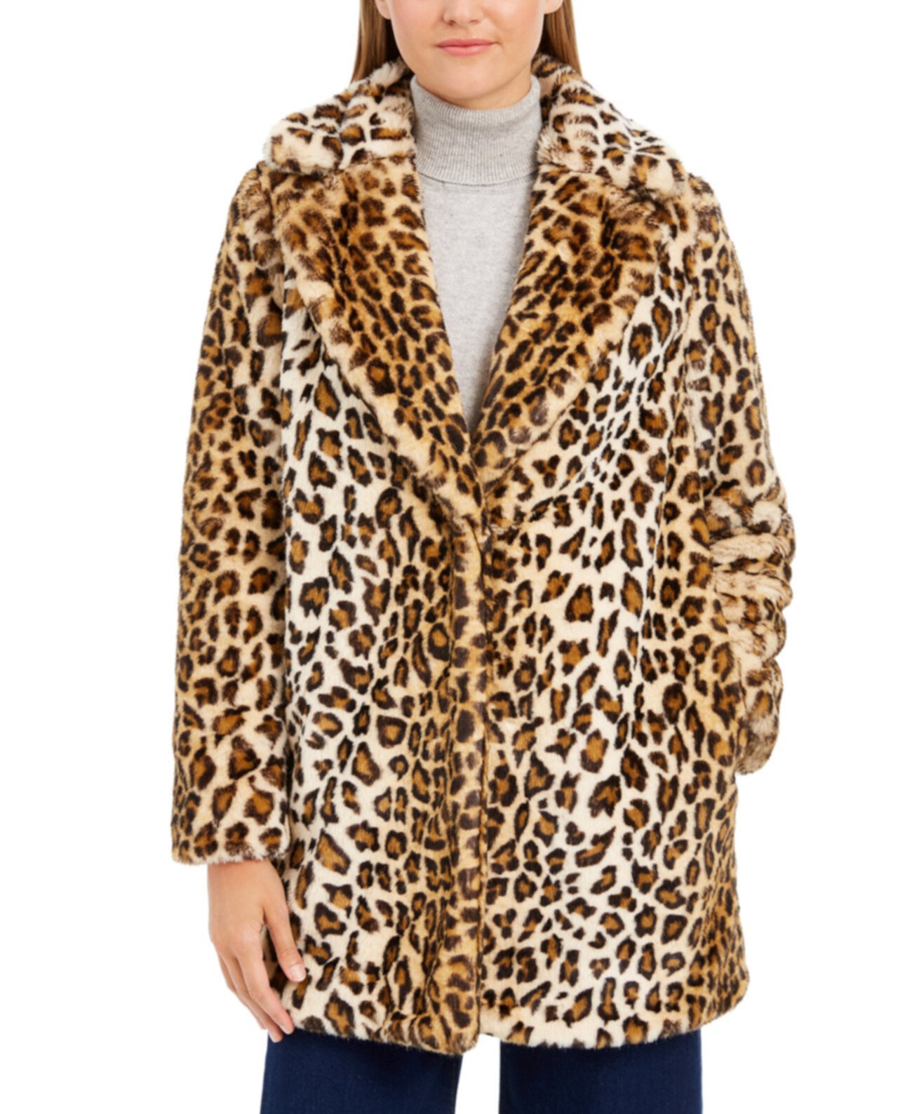 Искусственная шуба с леопардовым принтом Calvin Klein